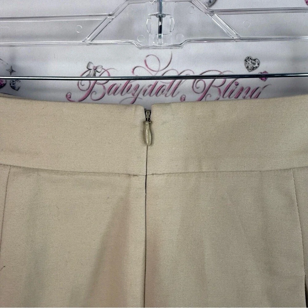 Banana Republic skirt ruffle pleated tan Beige and Black A-Line Skirt